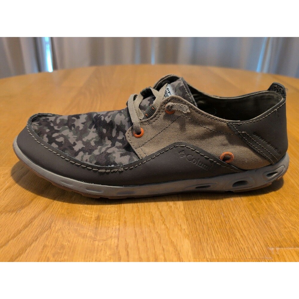 LEFT ONLY Columbia Men's PFG Bahama Vent Boat Canvas Camo Fishing Shoes Size 9